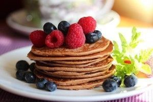 Pancakes de castaña sin gluten ni lácteos