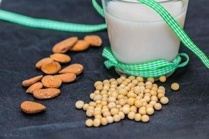 Leche de almendras o de soja